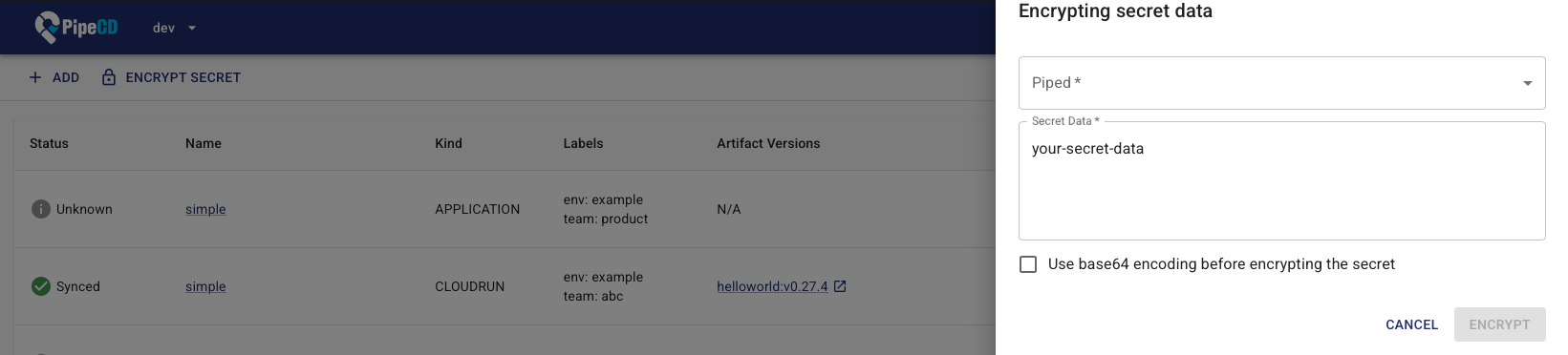 Sealed Secret Encrypting Drawer Form